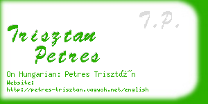 trisztan petres business card